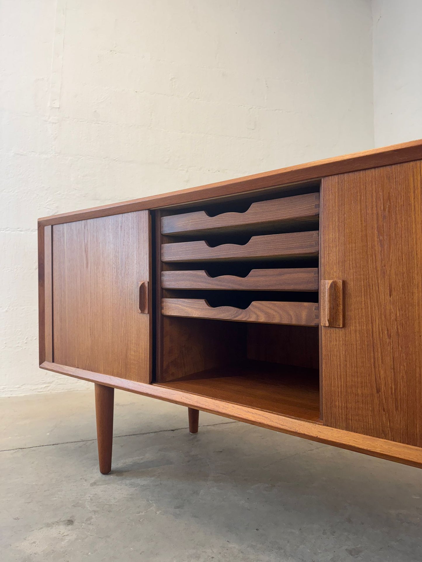 Faarup Møbelfabrik Model #49 Teak Sideboard Designed by Svend Aage Larsen - #A2110