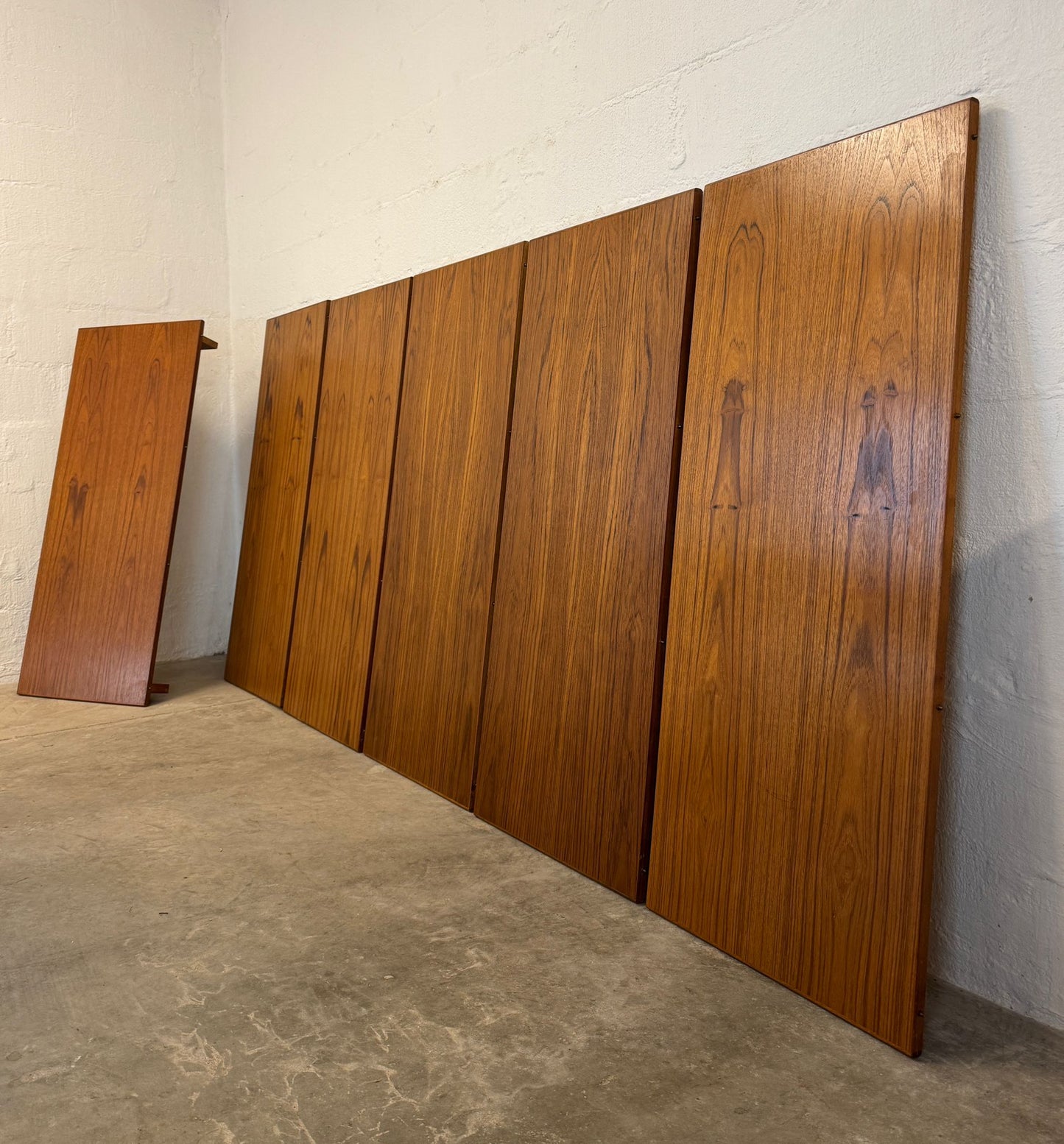 Danish Round Teak Dining Table with 6 Leaves Designed by Henning Kjaernulf - #A2114