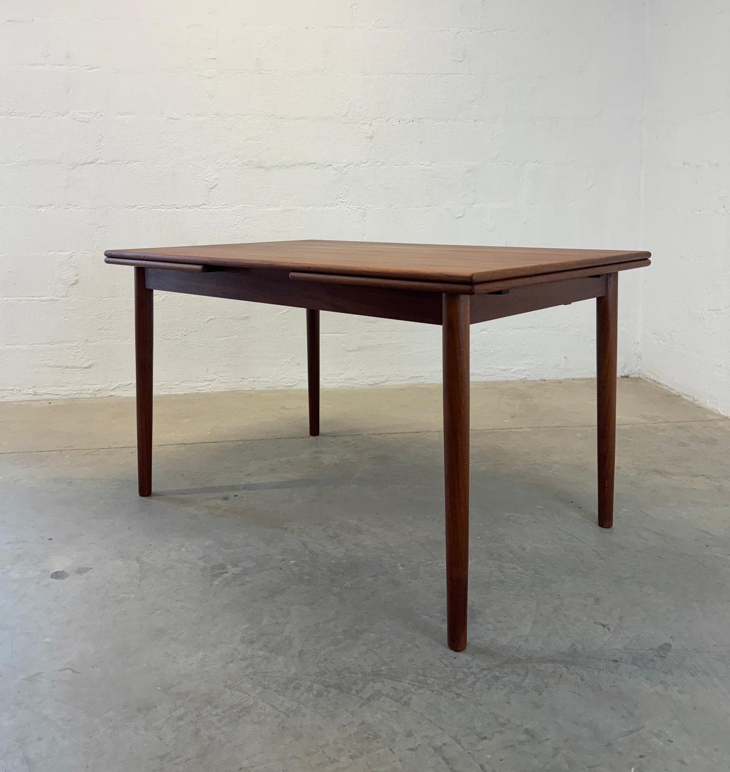 Danish Teak Draw Leaf Dining Table - #A2116