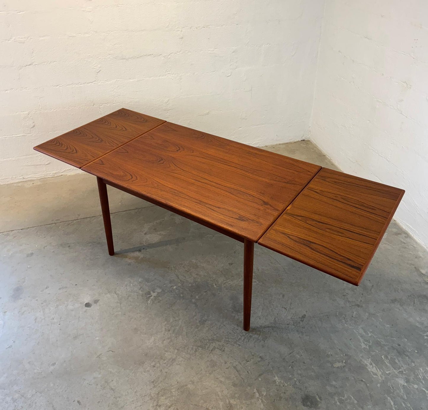 Danish Teak Draw Leaf Dining Table - #A2116