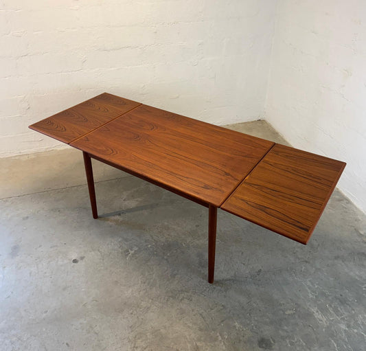 Danish Teak Draw Leaf Dining Table - #A2116