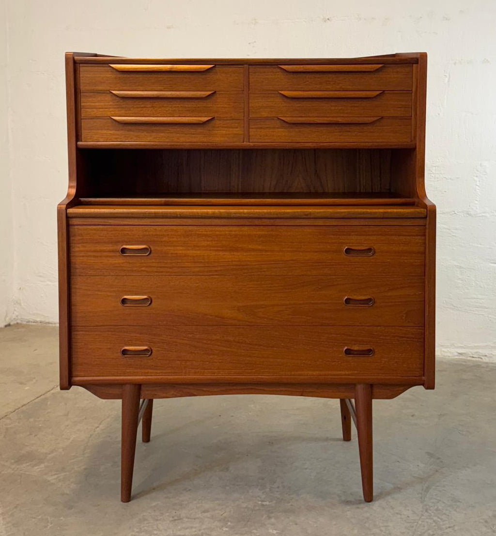 Danish Teak Secretary Desk - #A2117