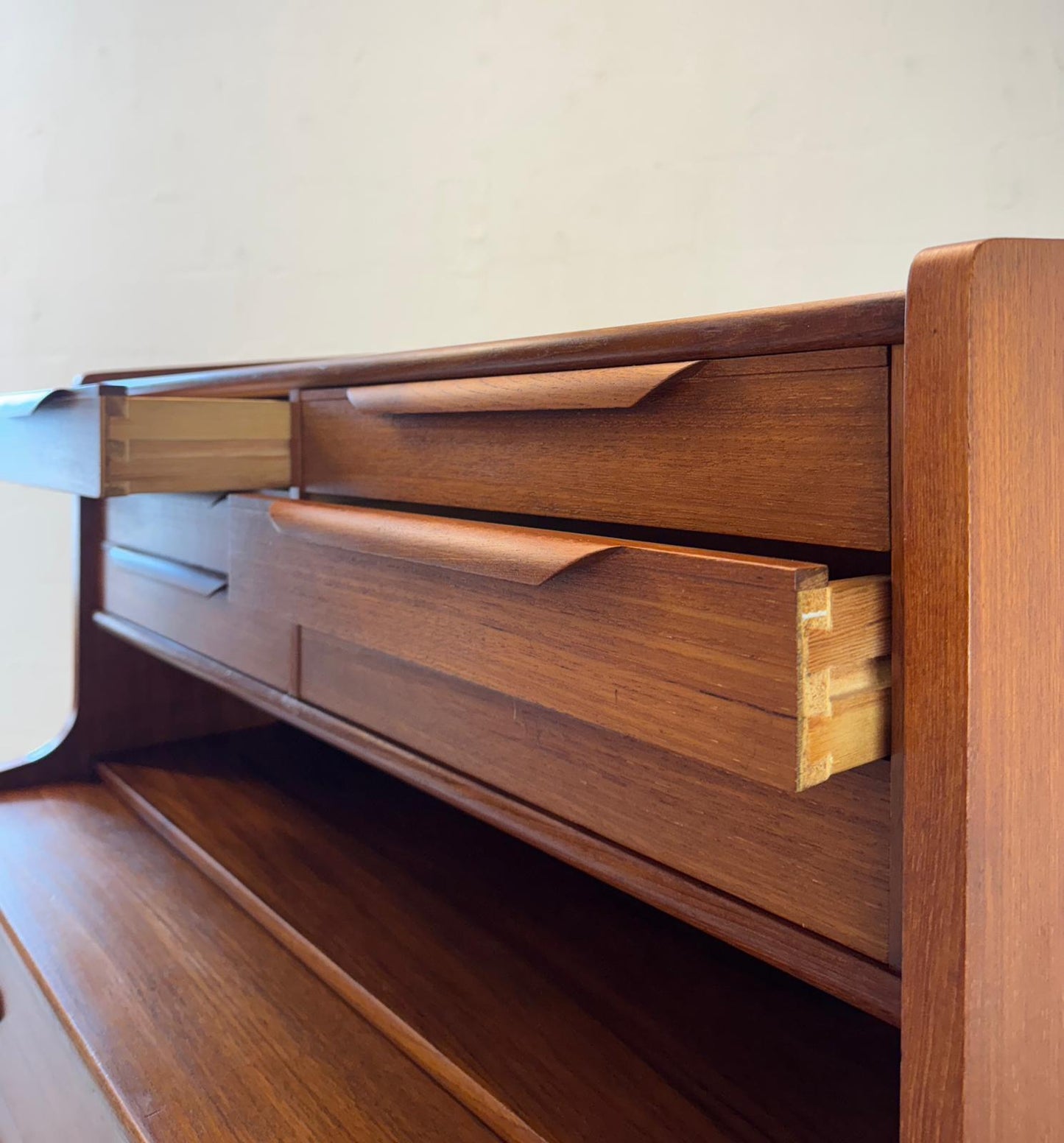 Danish Teak Secretary Desk - #A2117