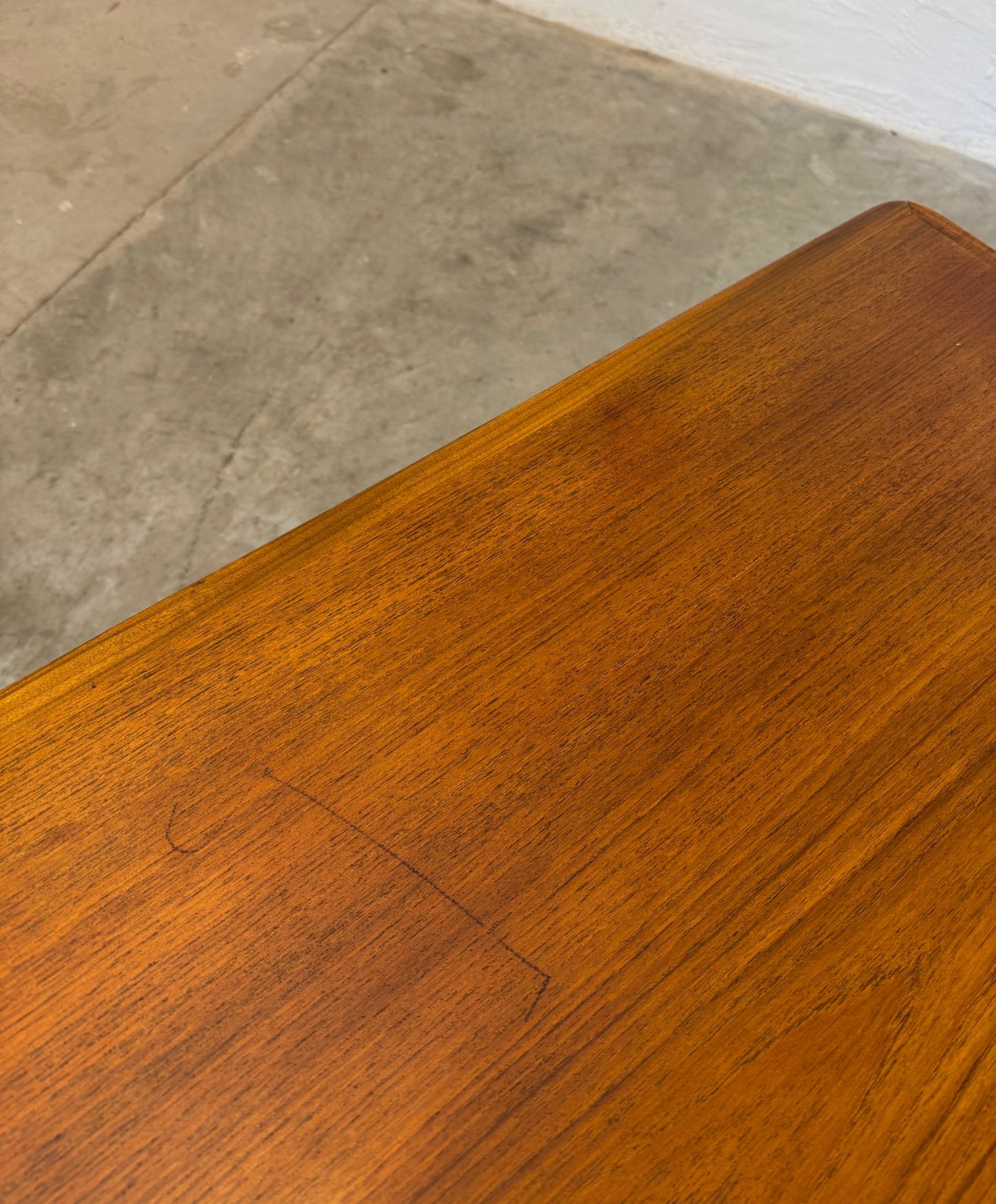 Danish Teak Coffee Table with Hidden Formica Shelf - #A2119