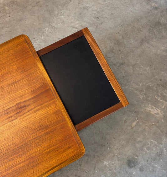 Danish Teak Coffee Table with Hidden Formica Shelf - #A2119