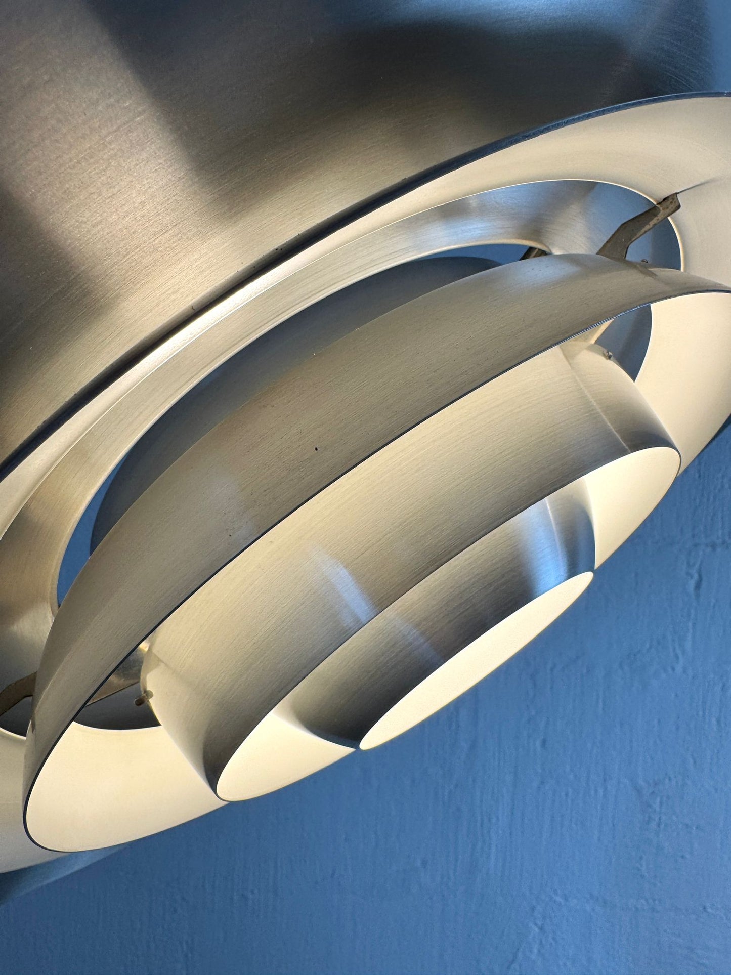 Nordisk Solar Compagni Model P376 Aluminum Pendant Lamp Designed by Preben Fabricius & Jørgen Kastholm - #A2127