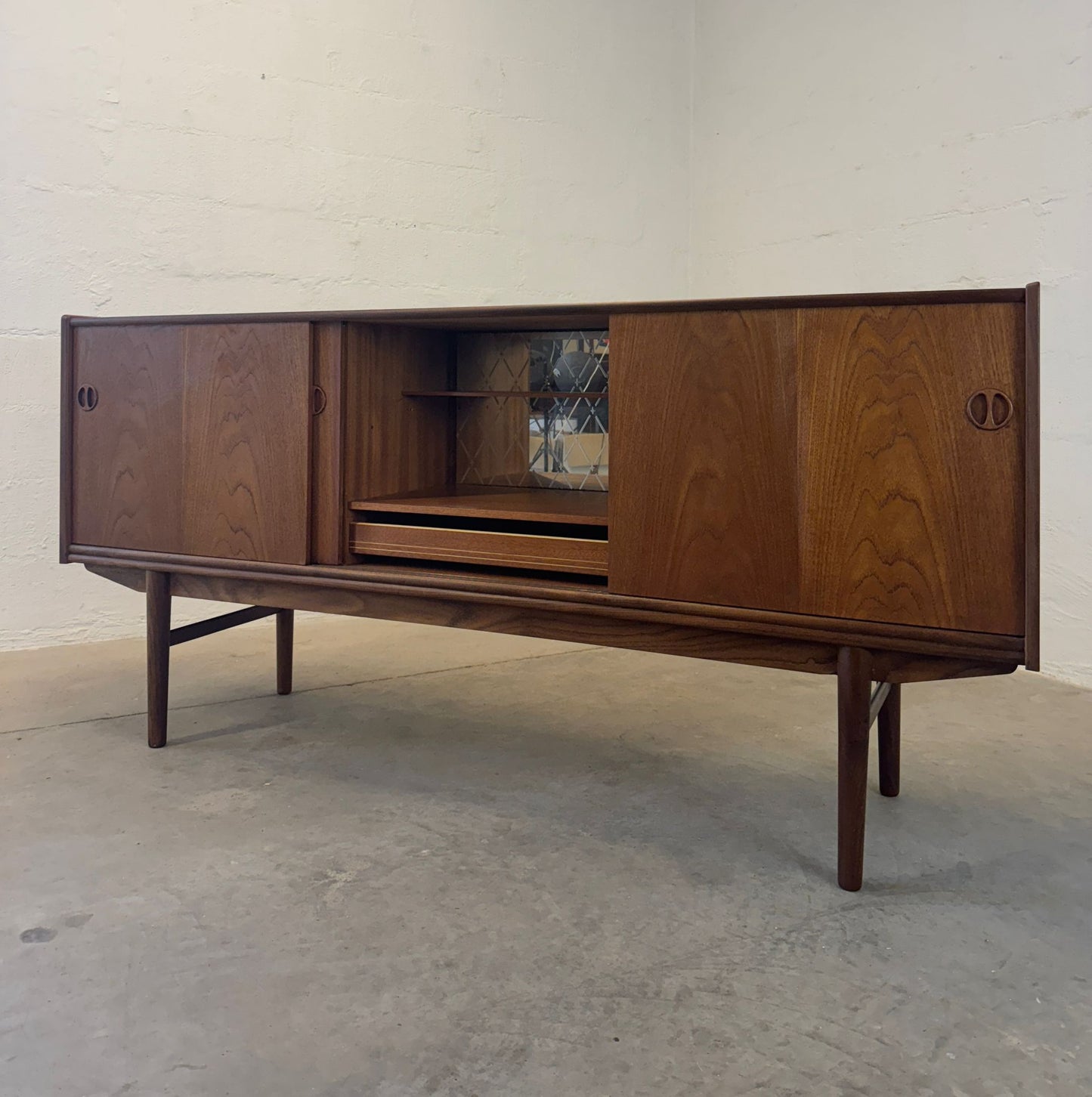 Danish Teak Sideboard with Hidden Bar - #A2128