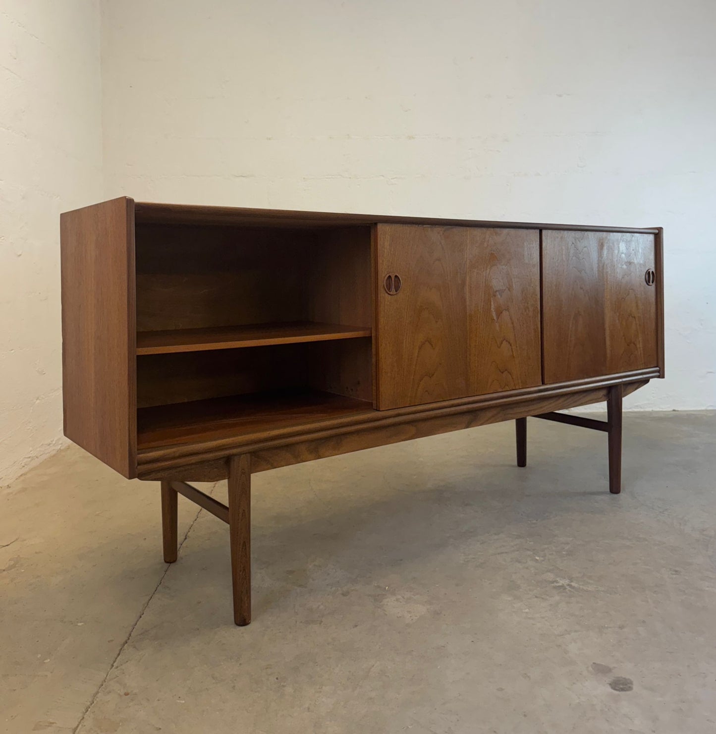 Danish Teak Sideboard with Hidden Bar - #A2128