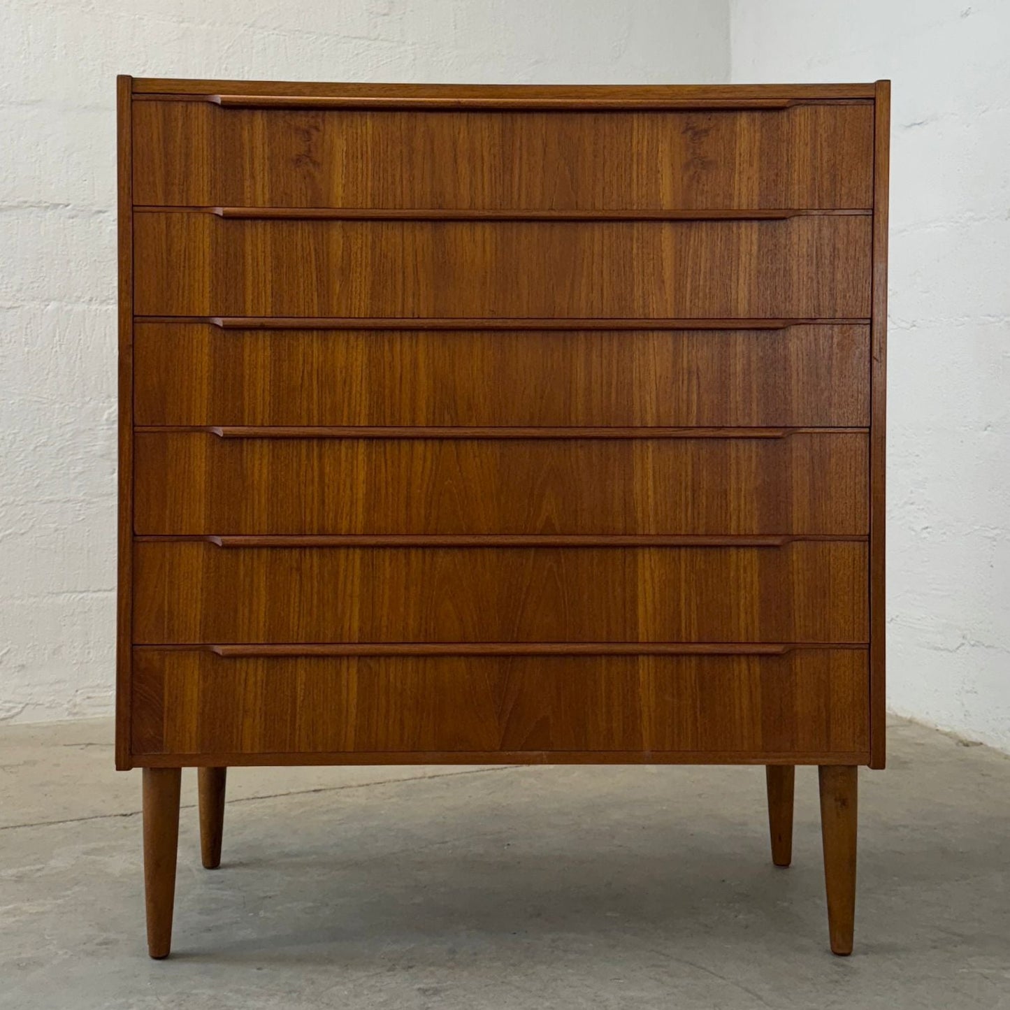 Danish Teak Six Drawer Dresser - #A2132