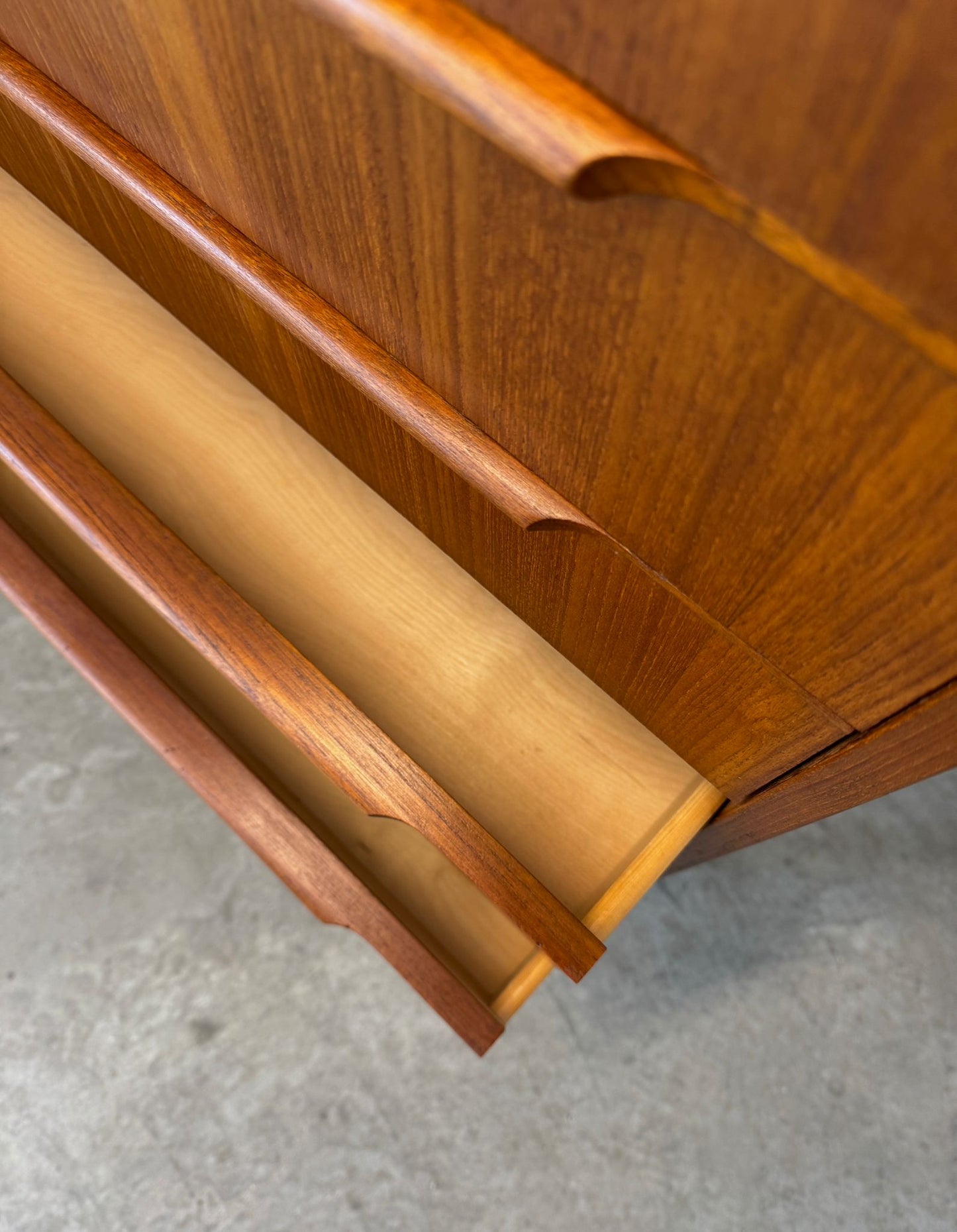 Danish Teak Six Drawer Dresser - #A2132