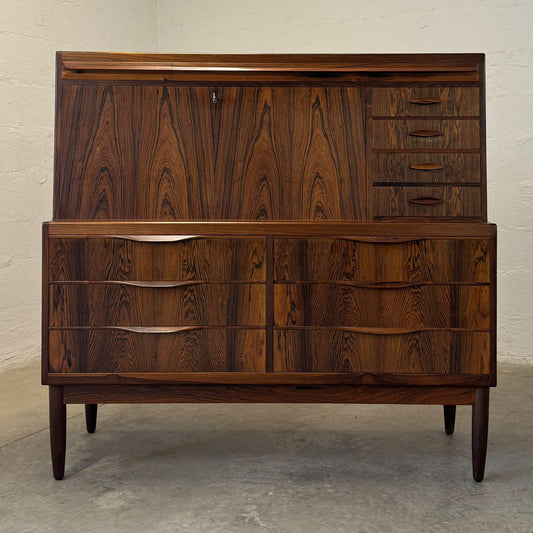 Klim Møbelfabrik Rosewood Secretary Desk Designed by Erling Torvits  - #A2137