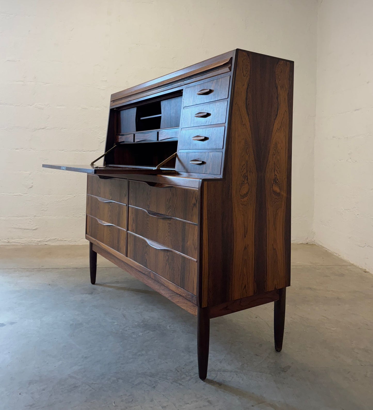 Klim Møbelfabrik Rosewood Secretary Desk Designed by Erling Torvits  - #A2137
