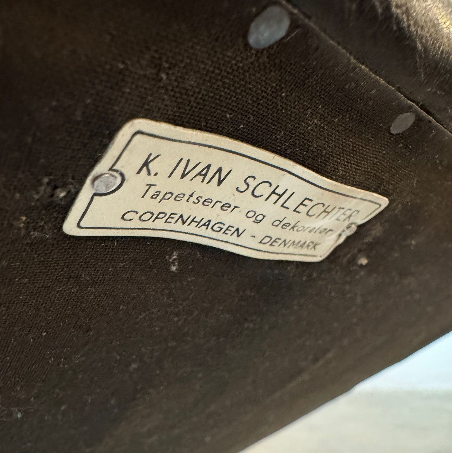 Ivan Schlechter Leather Model AV 53 Loveseat & Chair Designed by Arne Vodder - #A2138