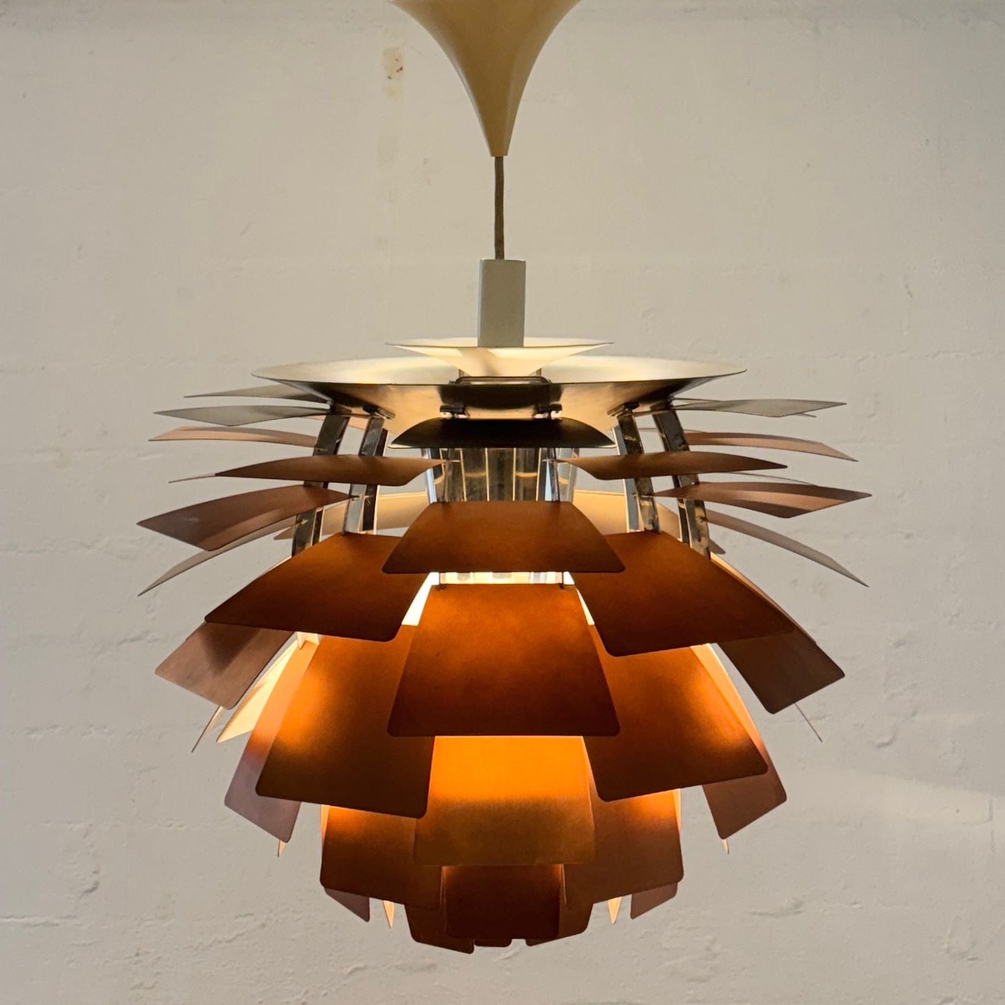 Louis Poulsen Artichoke Lamp in Copper Designed by Poul Henningsen