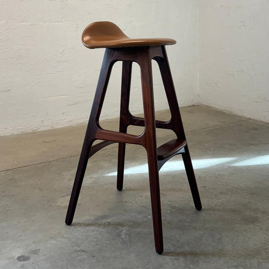 Oddense Maskinsnedkeri A/S Rosewood Model OD61 Stool Designed by Erik Buch - #A2145