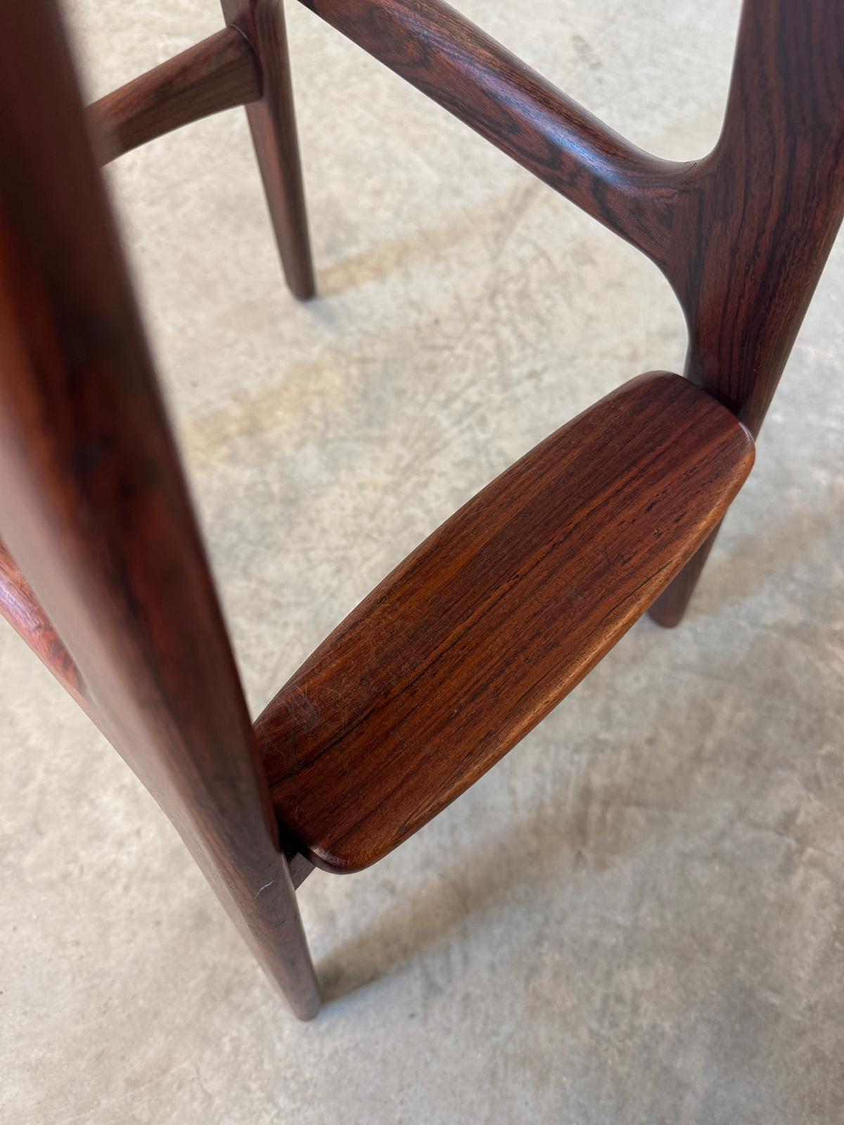 Oddense Maskinsnedkeri A/S Rosewood Model OD61 Stool Designed by Erik Buch - #A2145