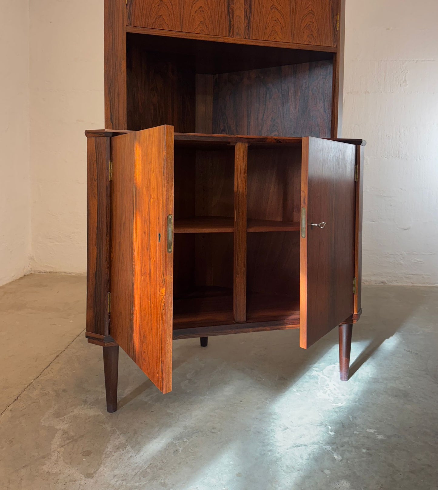 Danish Rosewood Corner Cabinet - #A2146