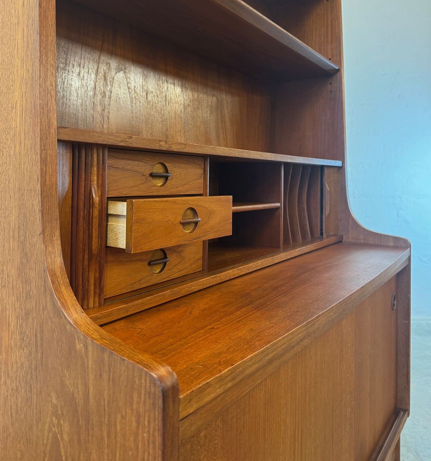 Nexø Møbelfabrik Teak Secretary Desk & Bookcase Designed by Johannes Sorth - #A2156