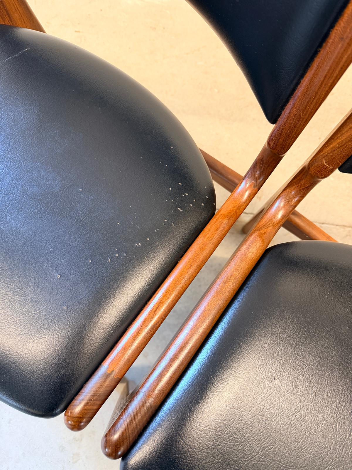 Oddense Maskinsnedkeri A/S Set of 6 Model #89 Teak Dining Chairs Designed by Erik Buch - #A2159