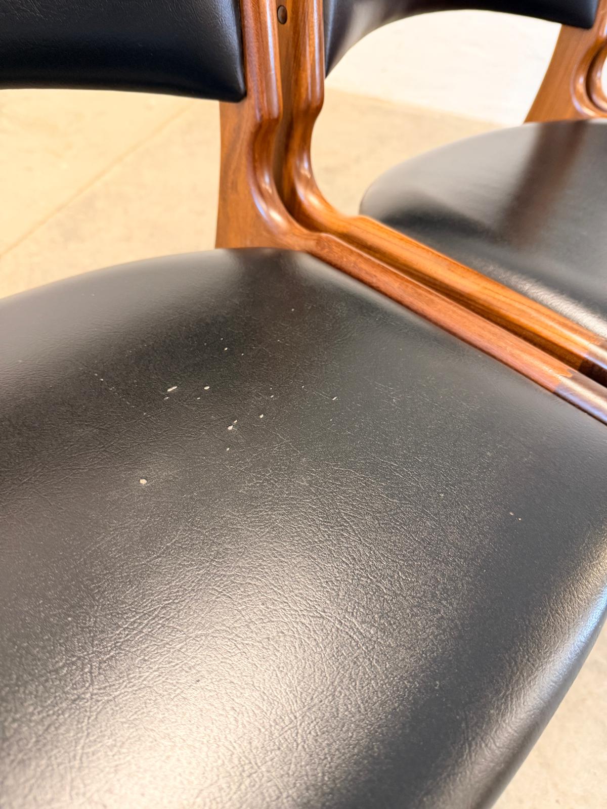 Oddense Maskinsnedkeri A/S Set of 6 Model #89 Teak Dining Chairs Designed by Erik Buch - #A2159