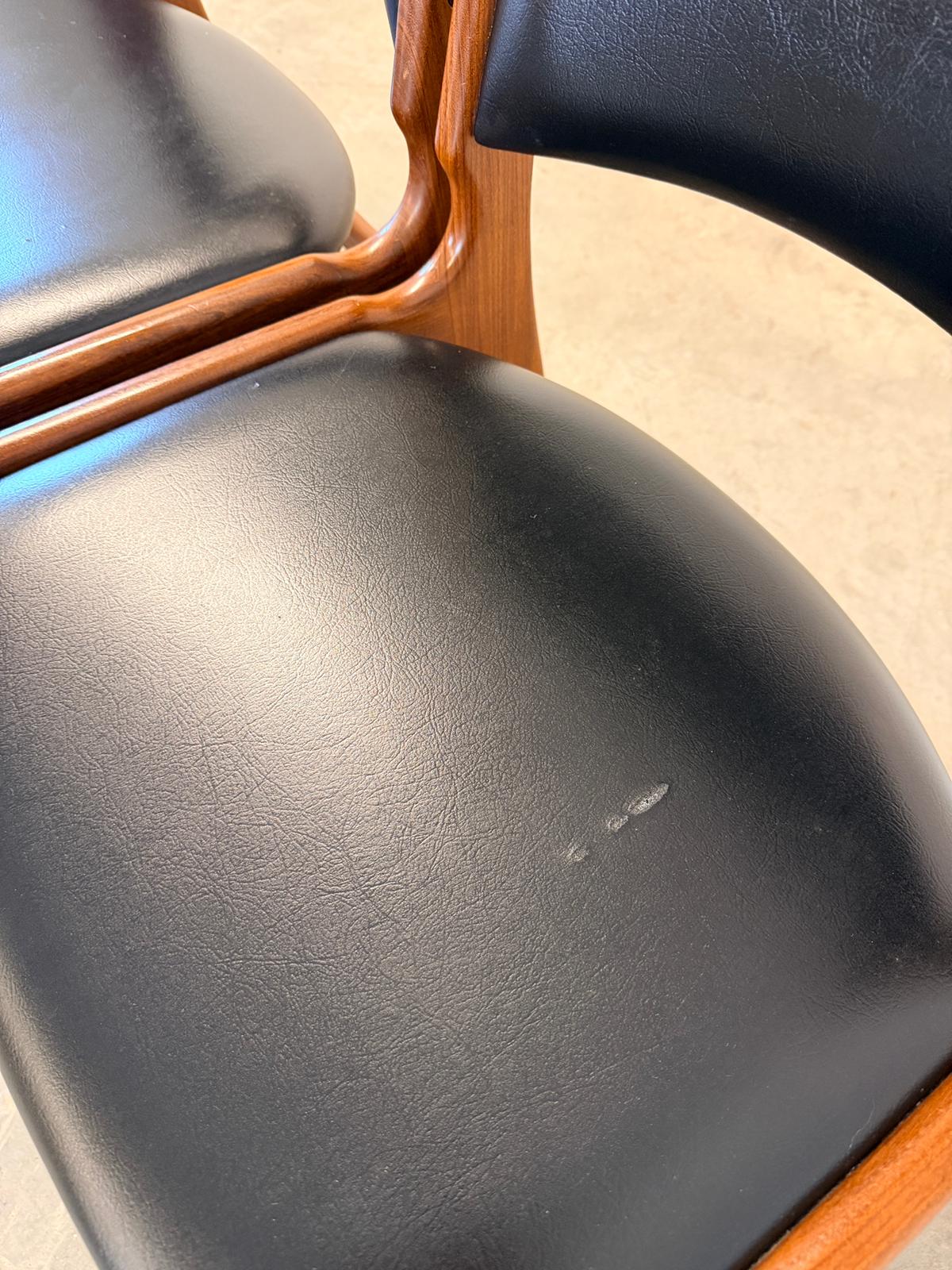 Oddense Maskinsnedkeri A/S Set of 6 Model #89 Teak Dining Chairs Designed by Erik Buch - #A2159