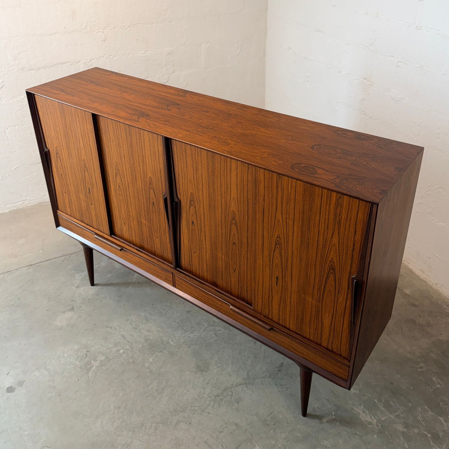 Omann Jun. Model #13 Rosewood Highboard Designed by Gunni Omann - #A2164