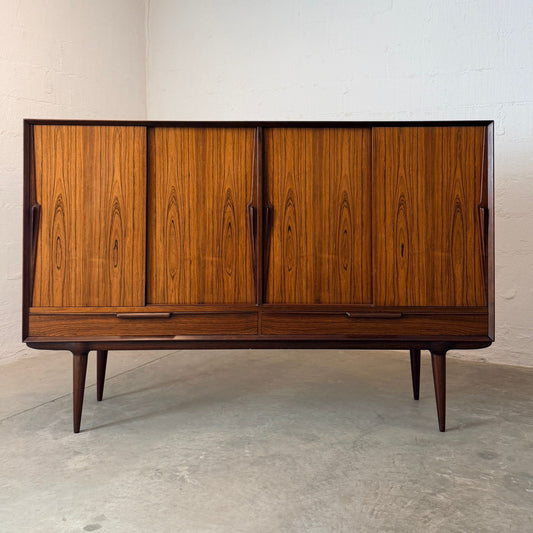 Omann Jun. Model #13 Rosewood Highboard Designed by Gunni Omann - #A2164