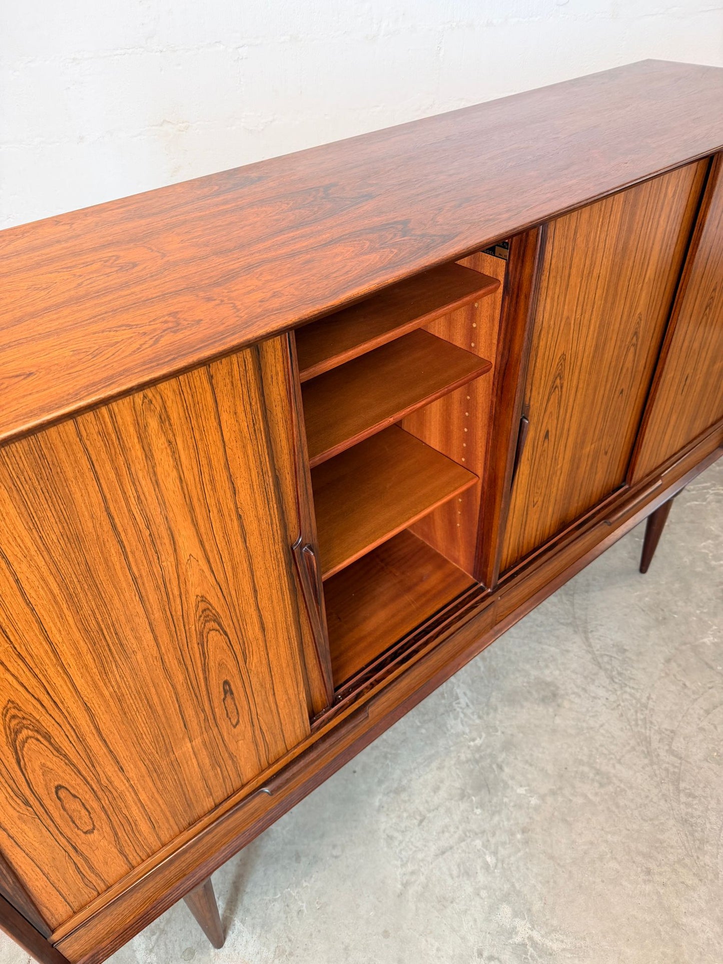 Omann Jun. Model #13 Rosewood Highboard Designed by Gunni Omann - #A2164
