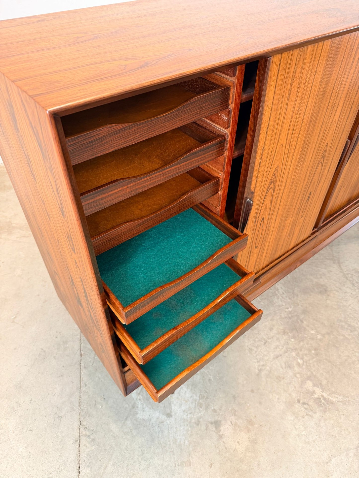 Omann Jun. Model #13 Rosewood Highboard Designed by Gunni Omann - #A2164
