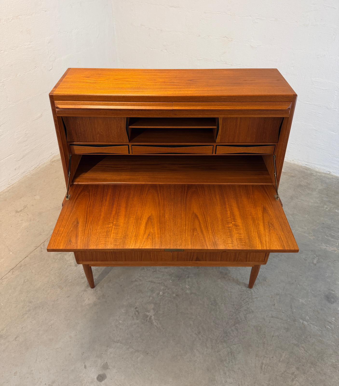 Klim Møbelfabrik Teak Secretary Desk Designed by Erling Torvits - #A2163