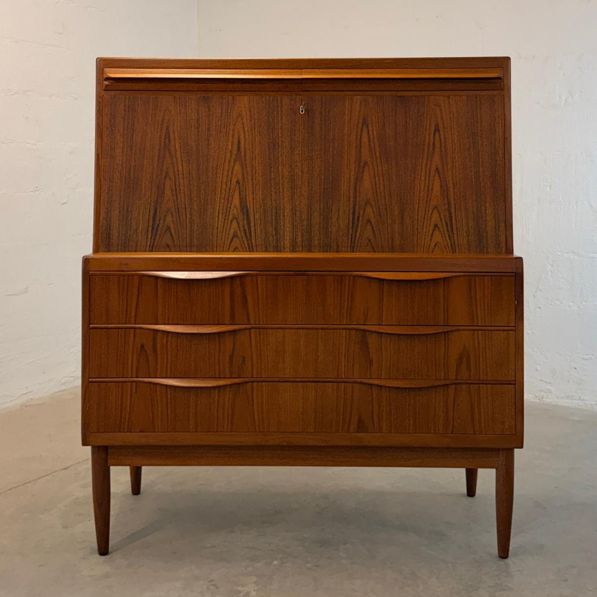 Klim Møbelfabrik Teak Secretary Desk Designed by Erling Torvits - #A2163