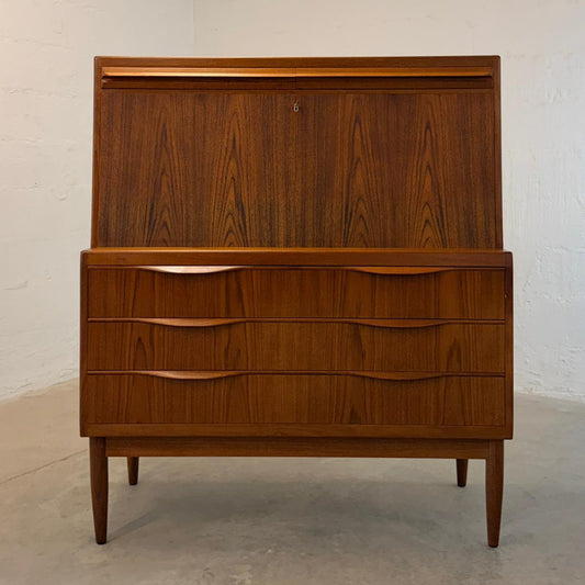 Klim Møbelfabrik Teak Secretary Desk Designed by Erling Torvits - #A2163