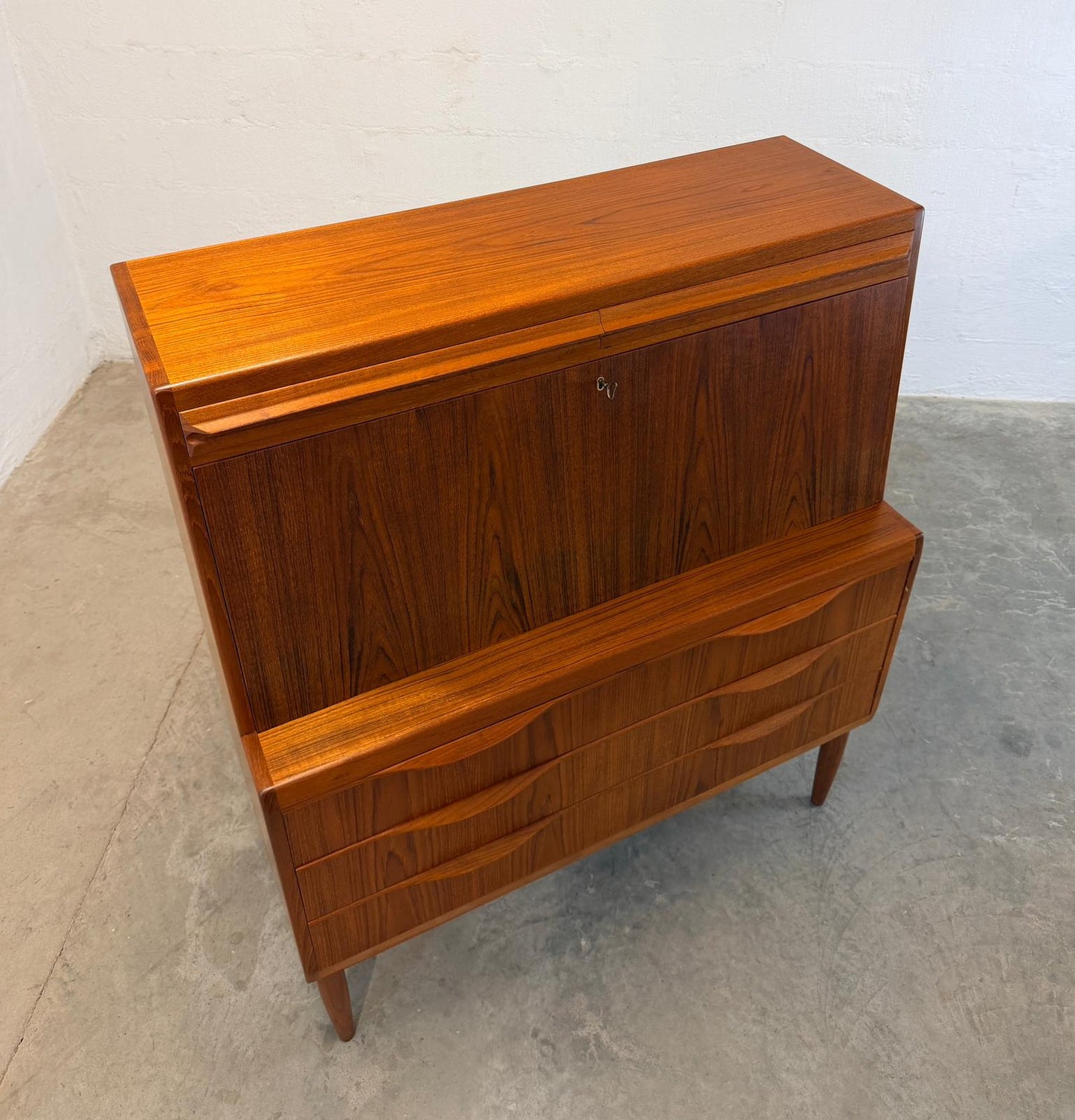 Klim Møbelfabrik Teak Secretary Desk Designed by Erling Torvits - #A2163