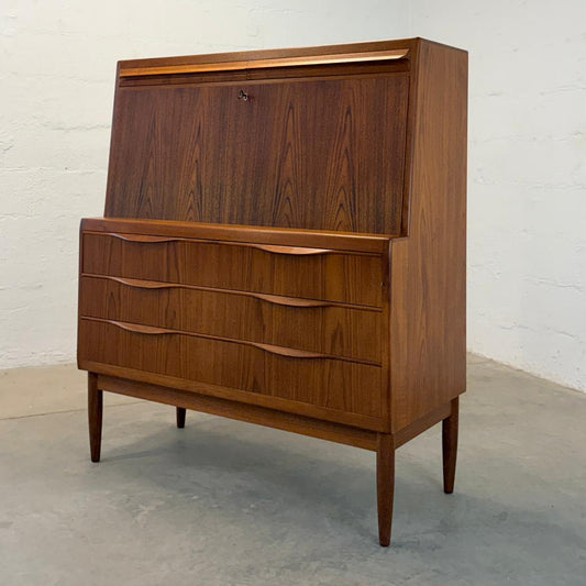 Klim Møbelfabrik Teak Secretary Desk Designed by Erling Torvits - #A2163