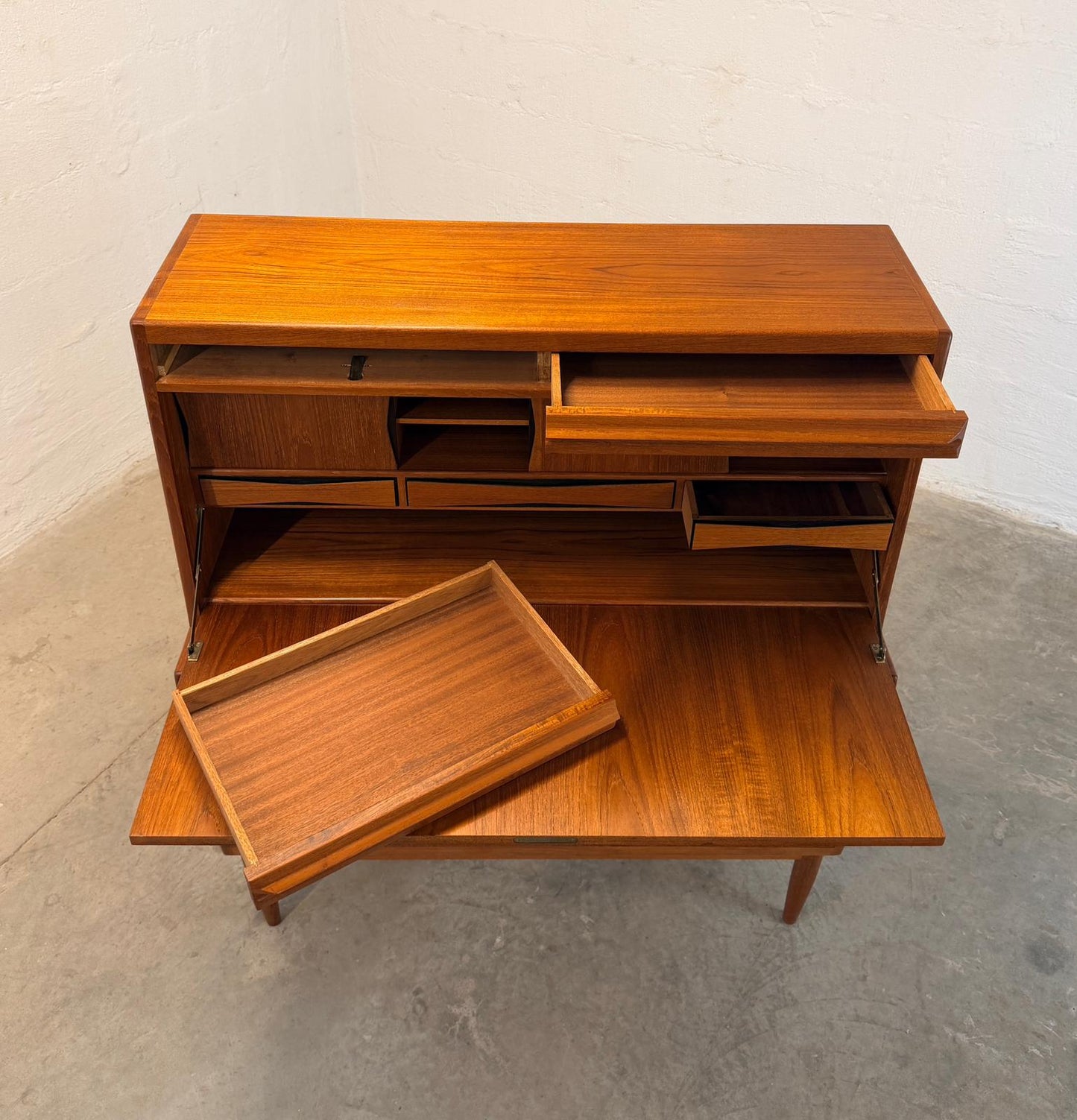 Klim Møbelfabrik Teak Secretary Desk Designed by Erling Torvits - #A2163
