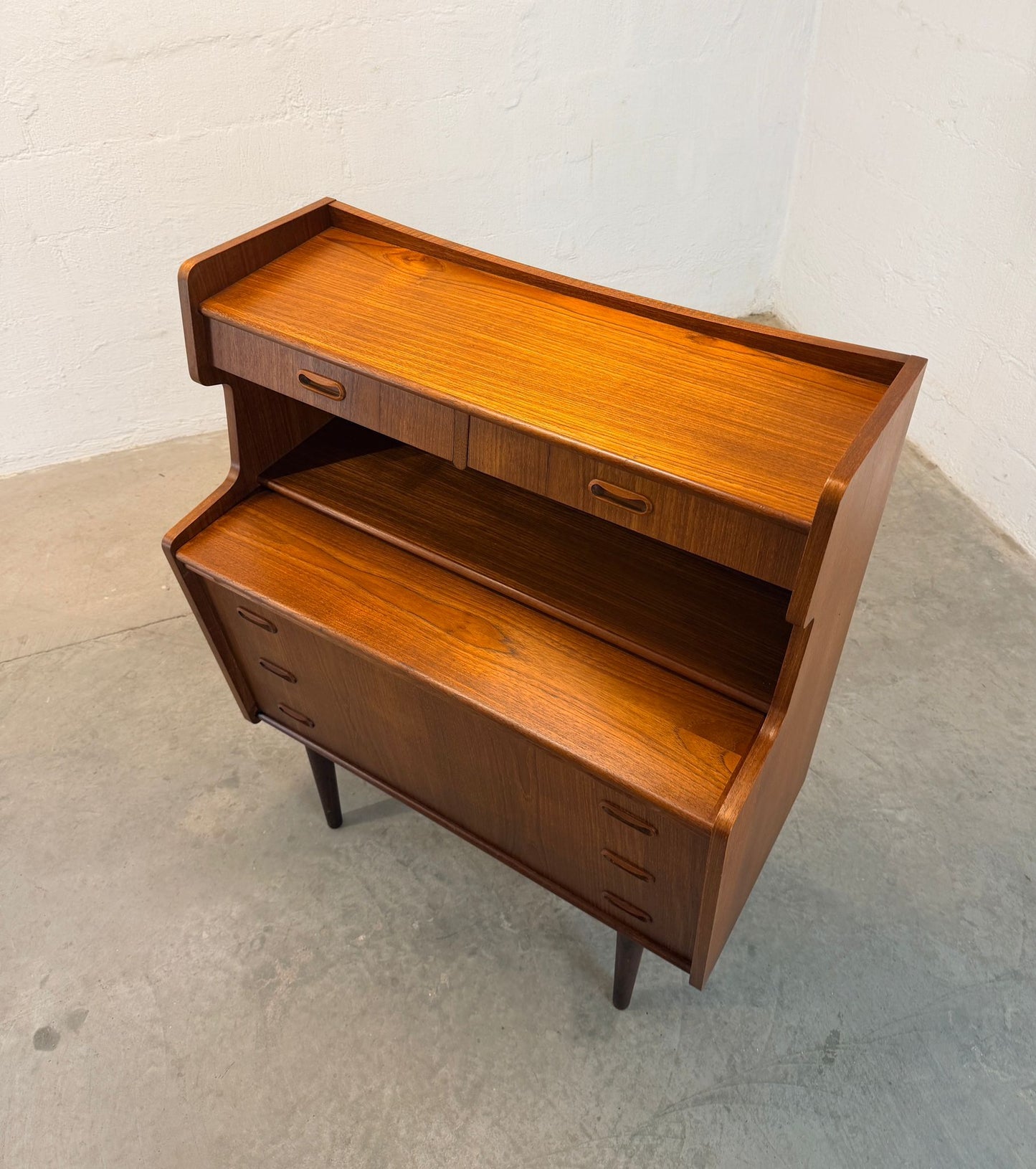 Danish Teak Secretary Desk - #A2171