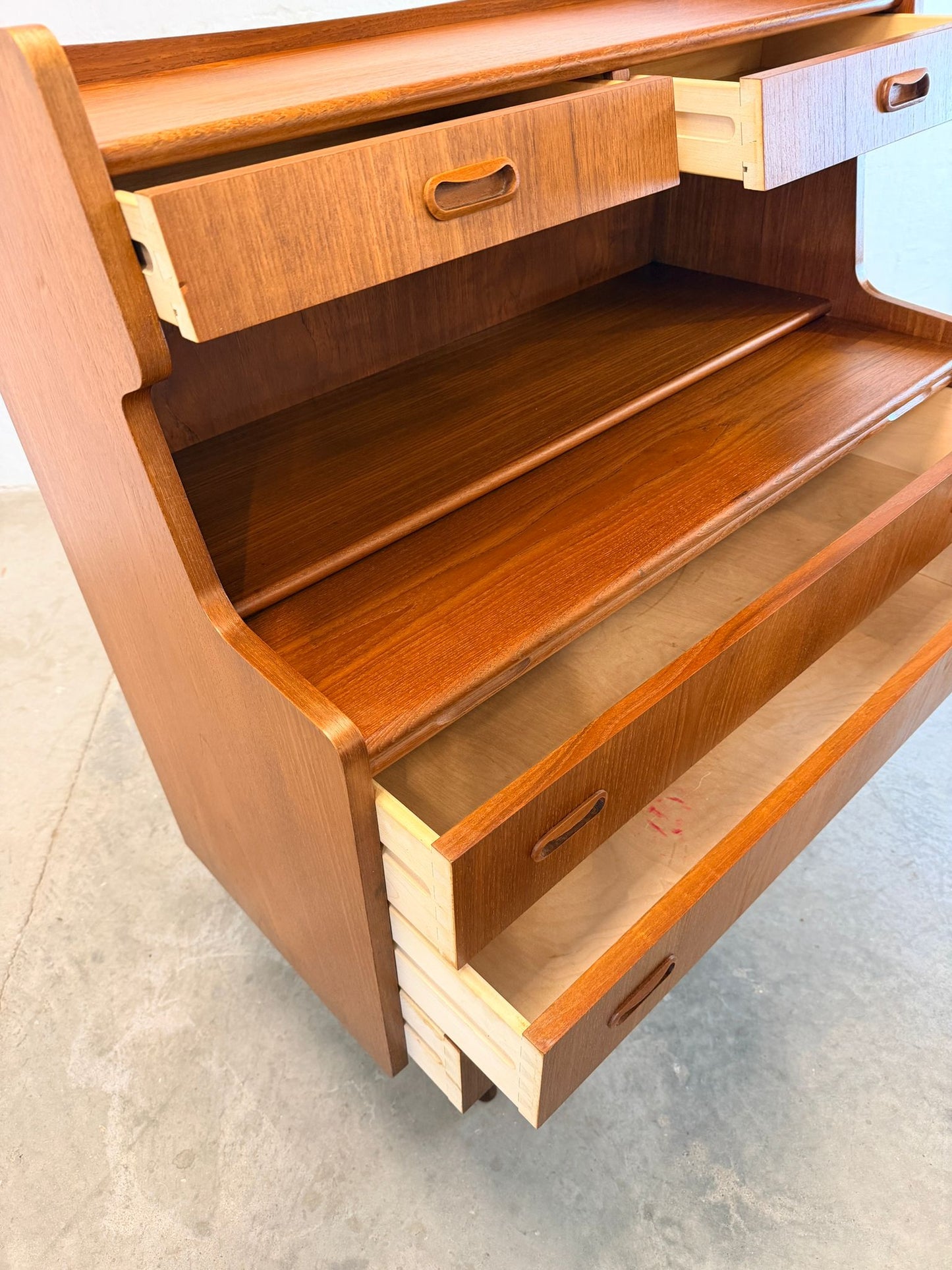 Danish Teak Secretary Desk - #A2171