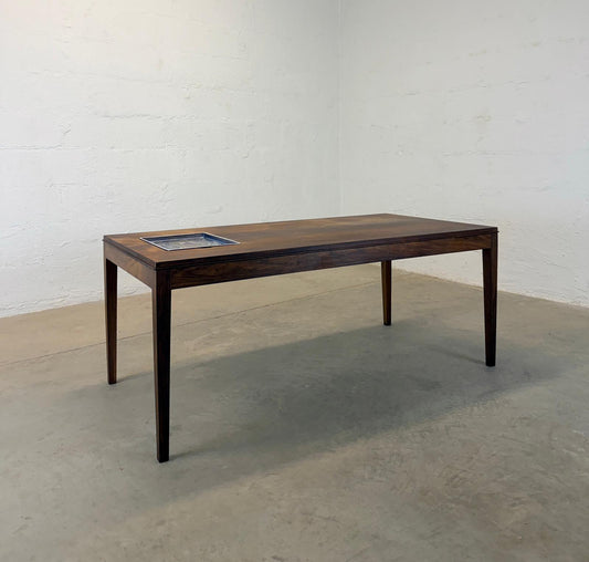 Royal Copenhagen Danish Rosewood Coffee Table w/ Faience Inlay Designed by Nils Thorsson - #A2173