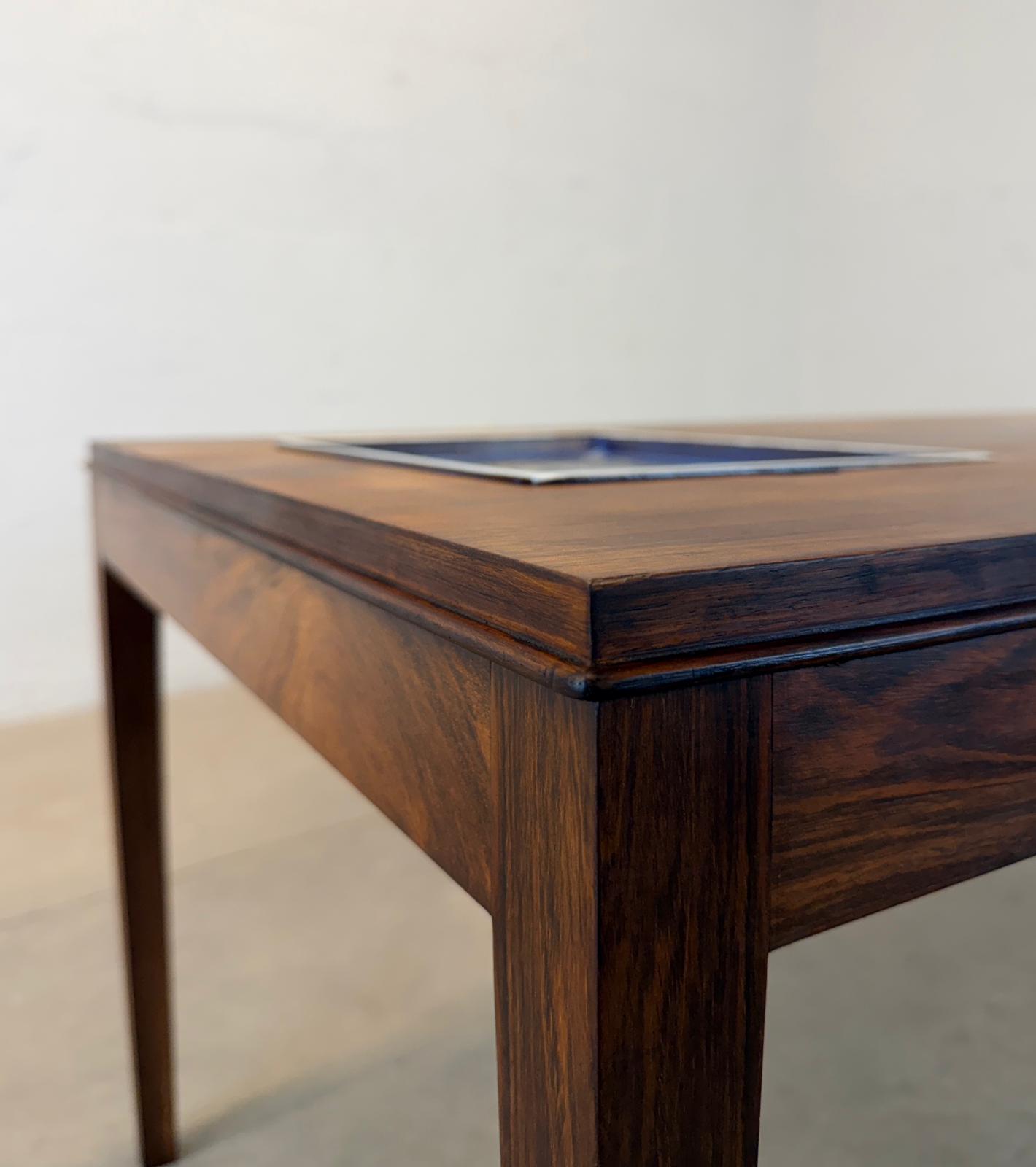 Royal Copenhagen Danish Rosewood Coffee Table w/ Faience Inlay Designed by Nils Thorsson - #A2173