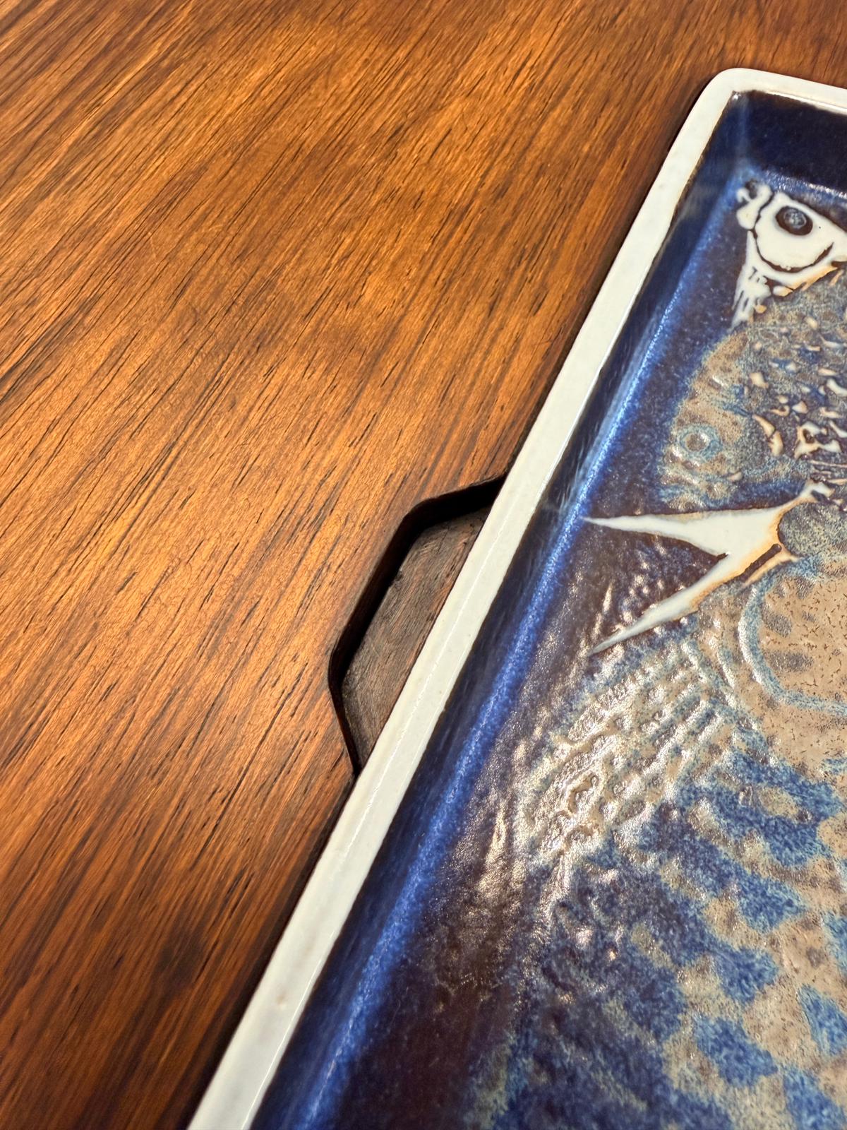 Royal Copenhagen Danish Rosewood Coffee Table w/ Faience Inlay Designed by Nils Thorsson - #A2173