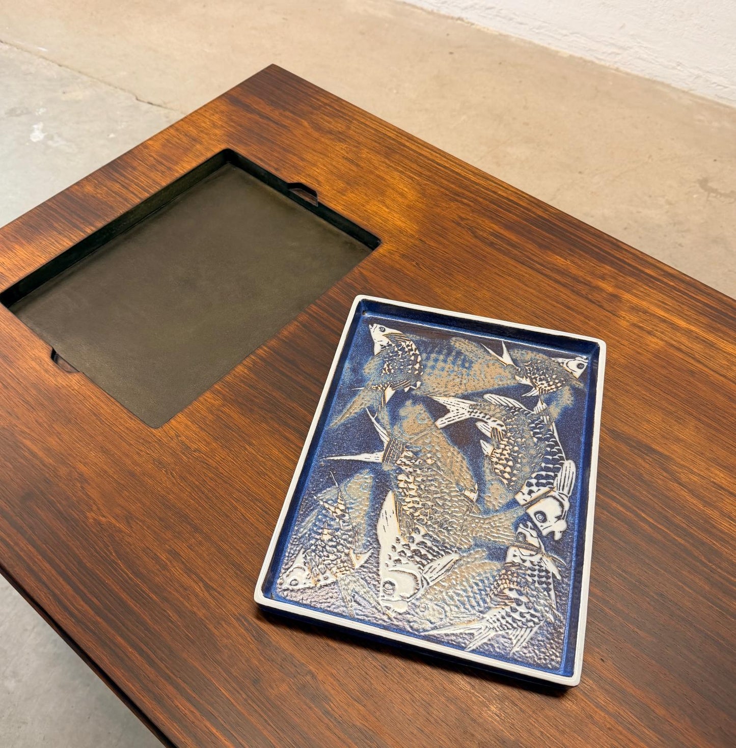 Royal Copenhagen Danish Rosewood Coffee Table w/ Faience Inlay Designed by Nils Thorsson - #A2173