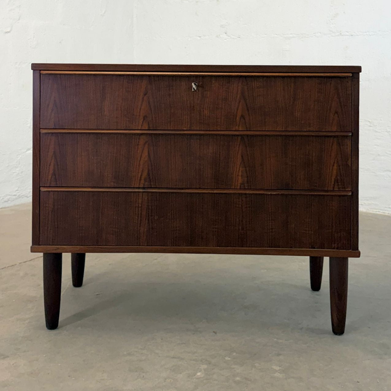 Danish Teak 3 Drawer Chest / Dresser - #A2174