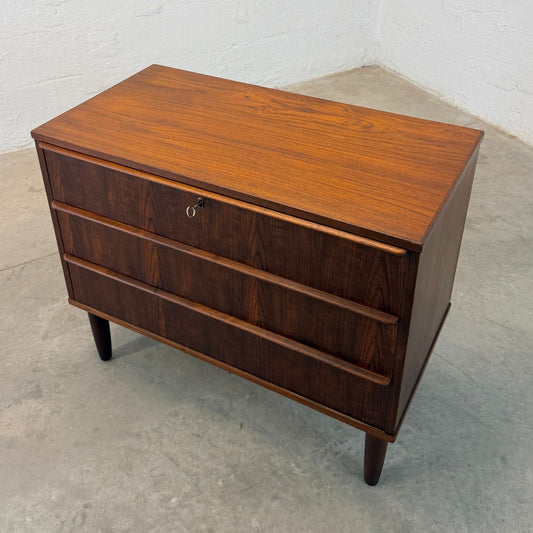 Danish Teak 3 Drawer Chest / Dresser - #A2174