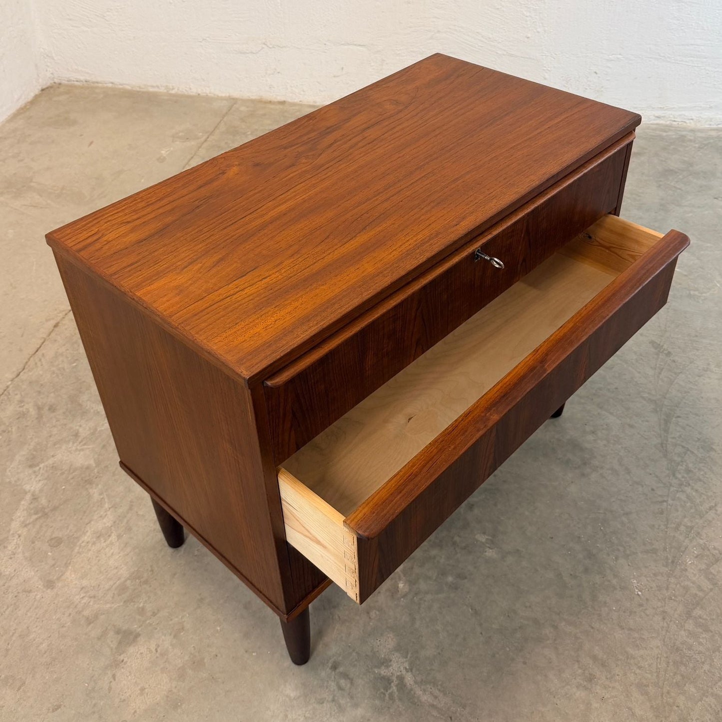 Danish Teak 3 Drawer Chest / Dresser - #A2174