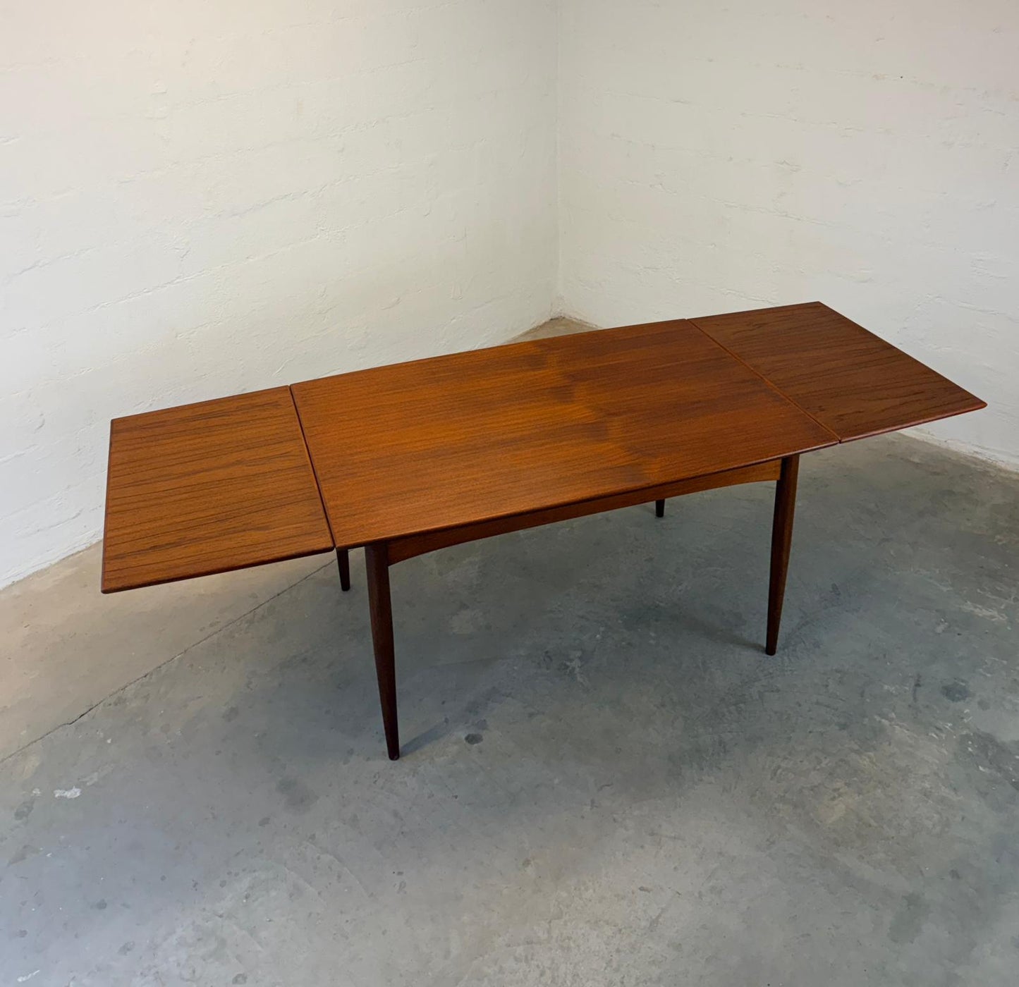 Danish Teak Draw Leaf Dining Table - #A2177