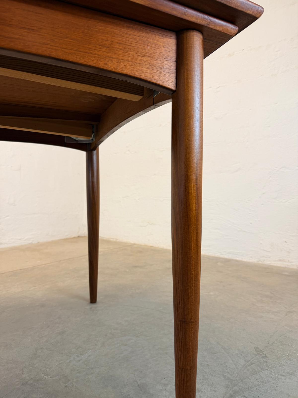 Danish Teak Draw Leaf Dining Table - #A2177