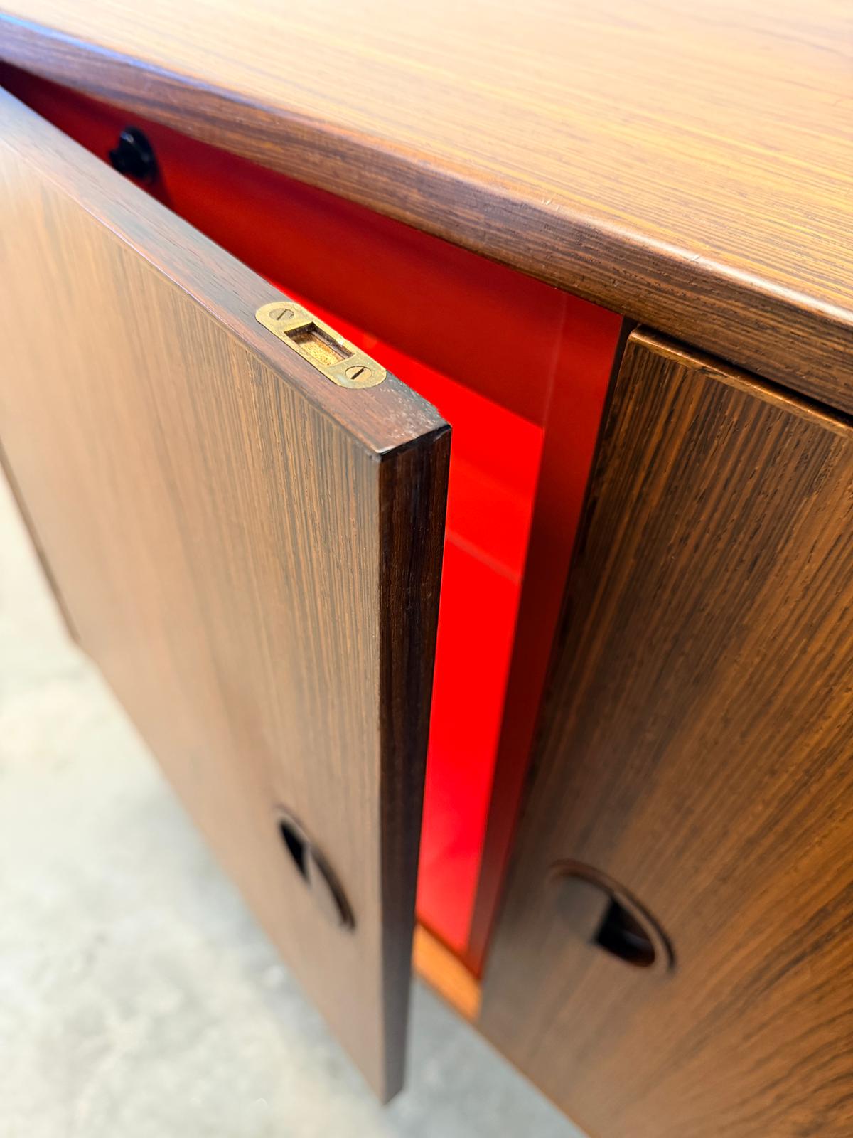 Hansen & Guldborg AKA HG Furniture Rosewood Cabinet Designed by Rud Thygesen & Johnny Sørensen w/ Interior Lighting - #A2178