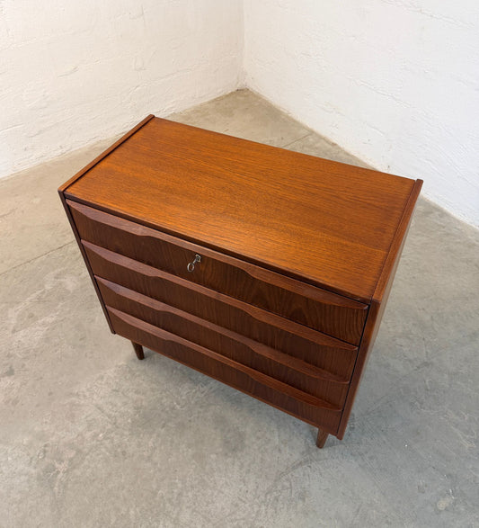 Danish Teak Dresser / 4 Drawer Chest - #A2184