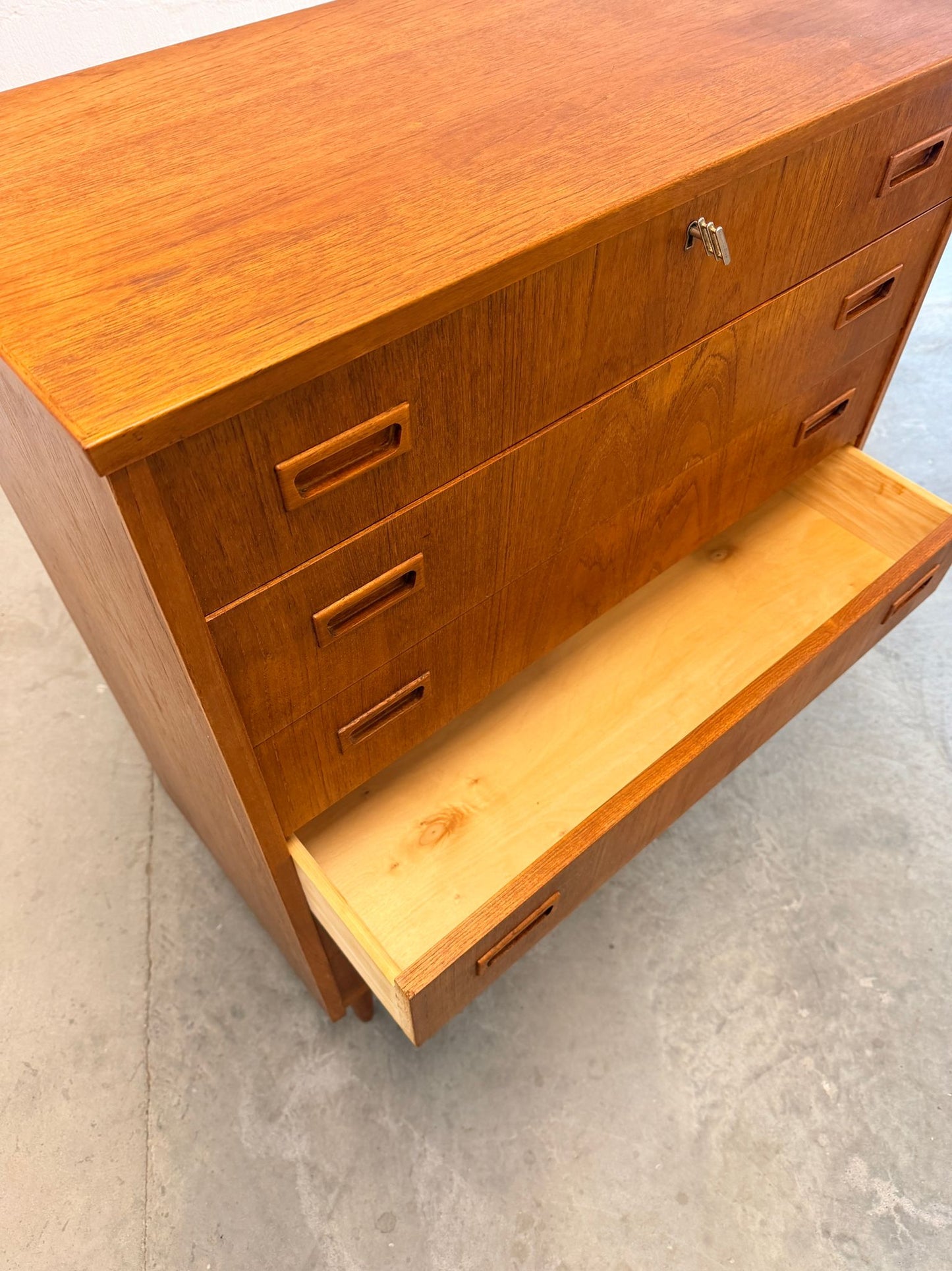 Danish Teak Six Drawer Dresser - #A2189