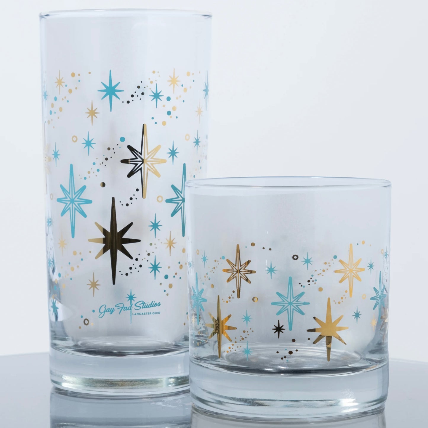 "Stardust" Beverage Glass - 15.75oz (Teal)